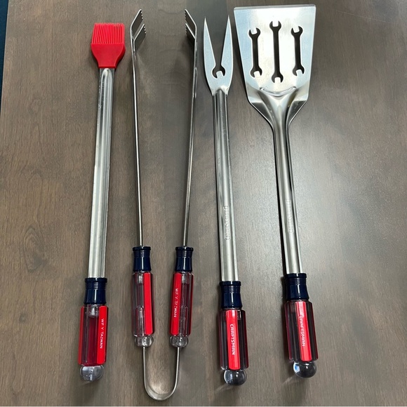 EUC CRAFTSMAN Tools 4 Pc. Stainless Steel Barbecue BBQ Grill Accessories - Picture 1 of 7
